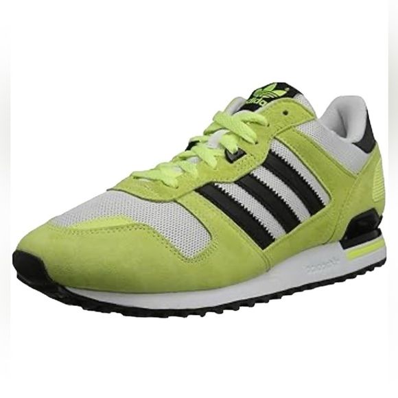 ADIDAS ZX 700 Fluorescent Green Black White Sneakers Mens Size 12 ECU - Picture 1 of 12